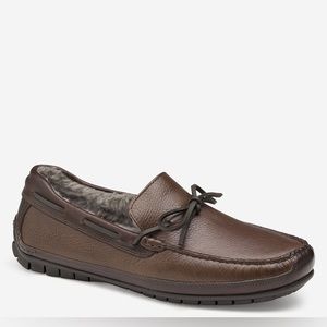 JOHNSTON & MURPHY | CORT SHEARLING SLIPPER | DARK BROWN FULL GRAIN - SIZE 11.5
